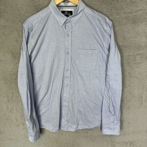 Johnston Murphy Shirt Men's‎ M Blue Button Up Long Sleeve XC Flex Stretch